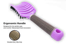 Zabolight Premium Vent Boar Bristle Hair Brush Vented Detangling Oversize Hair Brush for Thick Long Curly Hair, Curved Fast Blow Drying Brush for Women & Men (Purple) Zabolight