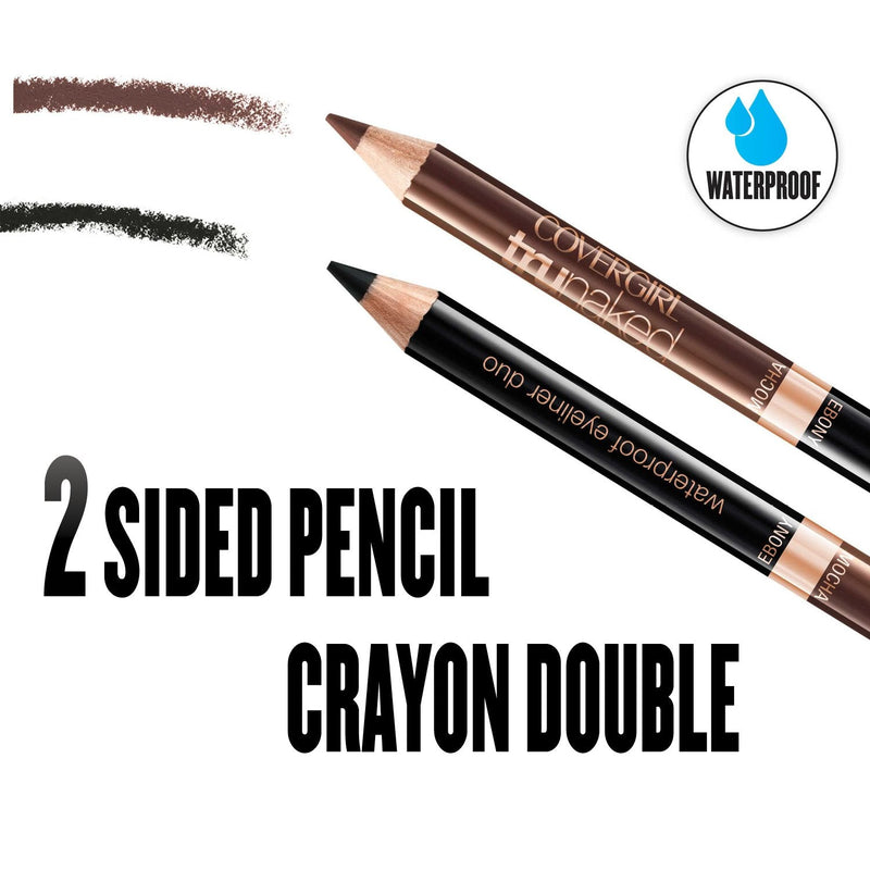 COVERGIRL truNaked Waterproof Eyeliner Duo Mocha/Ebony, .03 oz (packaging may vary) COVERGIRL