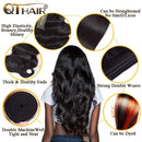 QTHAIR 12A Grade Brazilian Body Wave Bundles with Frontal (16 "18" 18"+14")13x4 Ear To Ear with Baby Hair 100% Unprocessed Virgin Brazilian Human Hair Weave QTHAIR