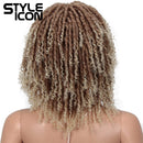 Style Icon 6" Short Dreadlock Wig Twist Wigs for Black Women Short Curly Synthetic Wigs (6", T27/613) Style Icon Store