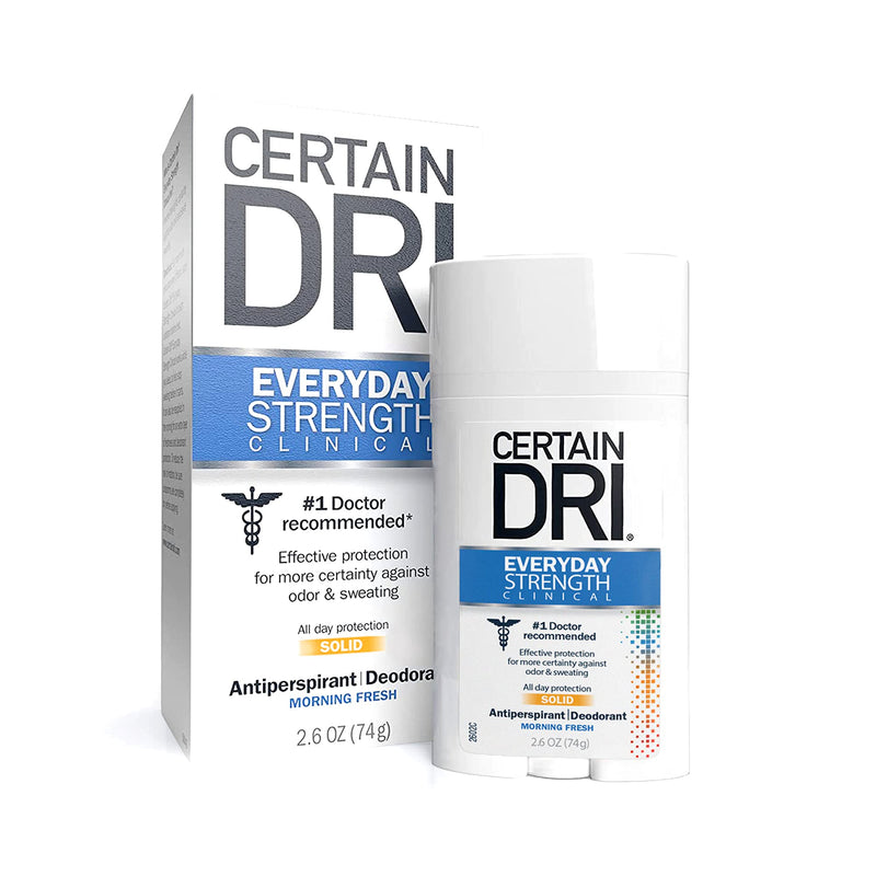 Certain Dri Everyday Strength Clinical Antiperspirant Deodorant for Men and Women Doctor Recommended Hyperhidrosis Treatment, 2.6 Ounce (Pack of 3) Certain Dri
