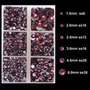 4000Pcs Mixed Size Hot Fix Round Crystals Gems Glass Stones Hotfix Flat Back Rhinestones (Amethyst) MASSIVE BEADS