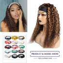 Aopusi Headband Wig Human Hair Ombre Brown Blonde Wave Wave Wigs