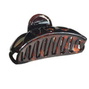 Parcelona French Set of 2 Small Black and Shell Rain Drop 2 3/4 Inch Celluloid Shell Claw Jaw Hair Clip Parcelona