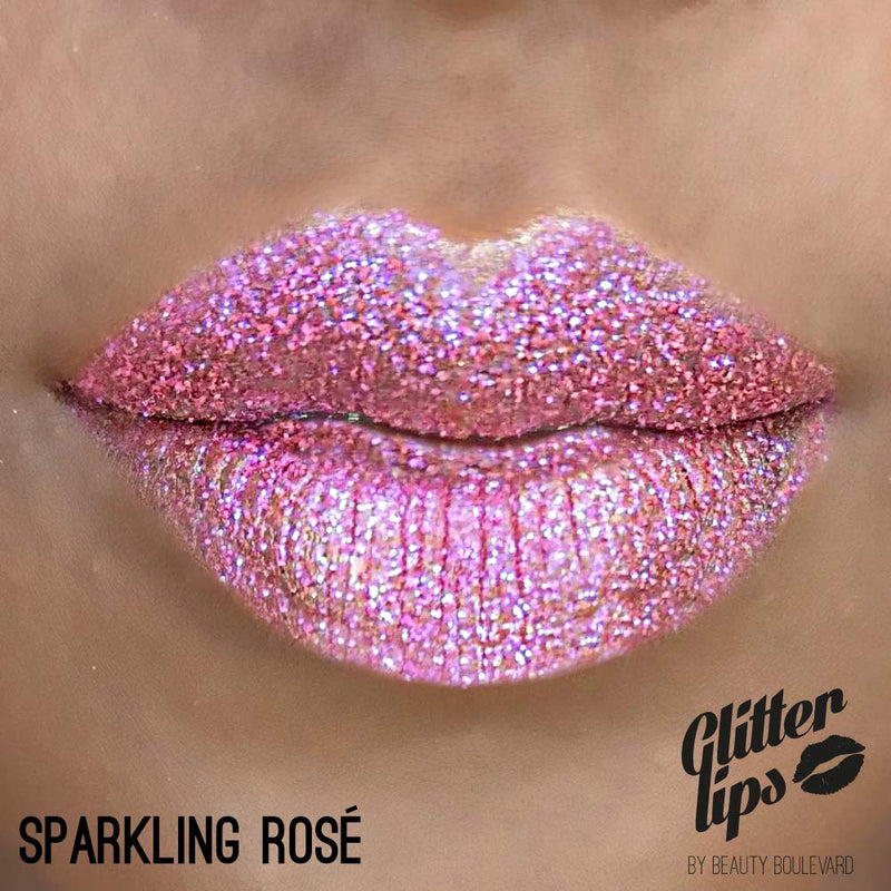 BeautyBlvd Glitter Lips | Glitter Lip Kit | Waterproof & Smudge Proof | Long Lasting | Cruelty Free (Sparkling Rose) BEAUTYBLVD
