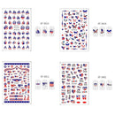 400+ Pieces 4th of July Nail Stickers, American Flag Patriotic Independence Day Nail Art Sticker False Nail Design Self-Adhesive Nail Decals Manicure Nail Tip Decoration for Fourth of July Conpru