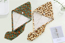Microfiber Hair Towel Wrap 2Pack, AuroTrends Super Absorbent Anti-Frizz Curly Hair Towel - Drastically Reduce Hair Drying Time (Leopard, Set of 2) AuroTrends