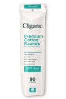 Cliganic Premium Cotton Rounds | Makeup Remover Pads, Hypoallergenic, Lint-Free | 100% Pure Cotton (540 Count) Cliganic