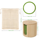 Bamboo Cotton Reusable Makeup Remover Pads, Organic 16 Pack Washable, Storage Jar, Laundry Bag, Facial Clean Pads for Lip Mascara Eye Shadow Lipstick Foundation, Reusable Cotton Rounds,Eco Friendly LHIUEM