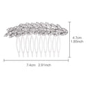 Lux Accessories Pave Crystal Leaf Branch Bridal Bride Bridesmaid Hair Comb LUX ACCESSORIES