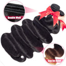 Hermosa Brazilian Body Wave Hair 3 Bundles with Lace Closure 100% Human Hair Weave Bundles with Closure 16 18 20+14"closure Hermosa Store