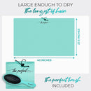 Microfiber Hair Towel Wrap with Wet & Dry Detangling Brush – Fast Drying Anti-Frizz Hair Drying Turban for Curly, Wavy and Straight Hair – Gentle Absorbent Hair Care for Women, Girls and Kids Infinity Warehouse