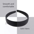 Black 1 Inch Satin Hard Headband Motique Accessories