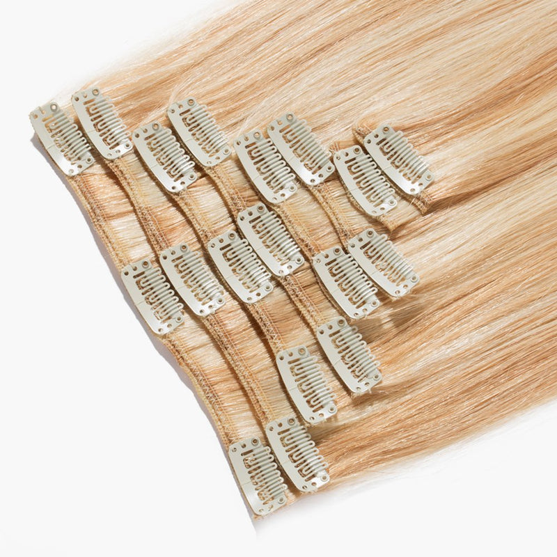 Clip in 100% Remy Human Hair Extensions Highlighted Highlight 10''-24'' Full Head 8pcs 18clips Short Soft Silky Straight for Women Beauty 13" / 13 inch 80g