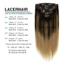 Lacer Balayage Hair Extensions Clip in Human Hair B