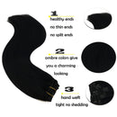 GOO GOO Clip in Hair Extensions Real Human Hair Extensions 16 Inch 120g 7pcs Jet Black Remy Human Hair Extensions Clip in Thick Natural Hair Extensions for Women GOO GOO Store