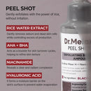 Dr.Melaxin Peel Shot Glow Black Rice Peeling Ampoule 80ml, Dead Skin Gentle Exfoliating Ampoule with Rice Water Extract, AHA BHA, Niacinamide, Daily Skin Texture Care, All Skin Types, Korean Skincare Infinity Warehouse