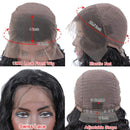 UpgradeU Lace Front Wigs Human Hair Pre Plucked for Women 150% Density 13x4 Water Wave Lace Front Wig Brazilian Wet and Wavy Human Hair Lace Front Wigs Natural Hairline (16 inch) UpgradeU