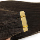 GOO GOO 16inch Tape in Hair Extensions Human Hair Dark Brown Silky Straight Remy Hair Extensions Tape in Natural Hair Extensions 50g 20pcs GOO GOO