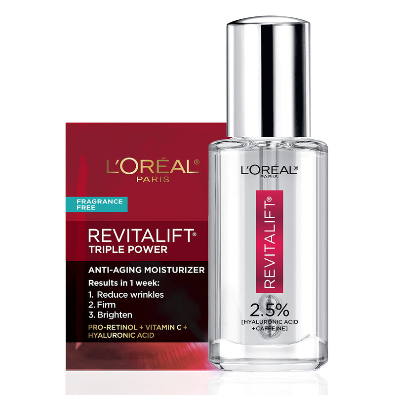 L'Oreal Paris Revitalift Hyaluronic Acid + Caffeine Hydrating Eye Serum with Anti-Aging Moisturizer Sample L'Oreal Paris