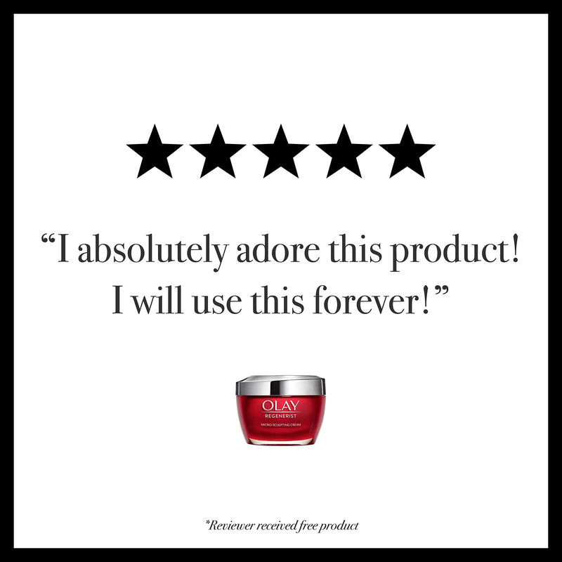 Olay Regenerist Micro-Sculpting Cream Face Moisturizer with Hyaluronic Acid, Niacinamide, Vitamin B3+, 1.7 Oz + Whip Face Moisturizer Travel/Trial Size Gift Set Olay