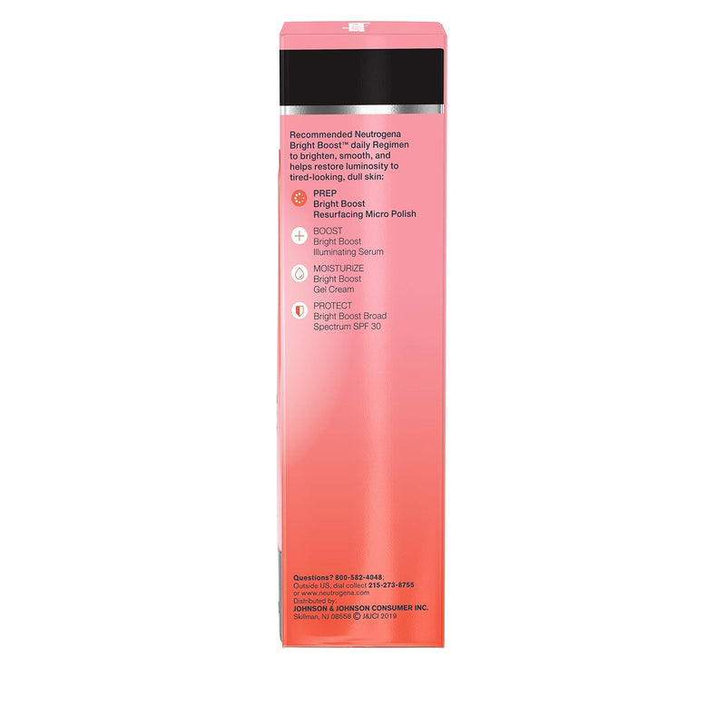 Neutrogena Bright Boost Resurfacing Facial Exfoliator with Glycolic and Mandelic AHAs Gentle Skin Resurfacing Face Cleanser for Bright Smooth Skin, Micro Polish, 2.6 Fl Oz Neutrogena