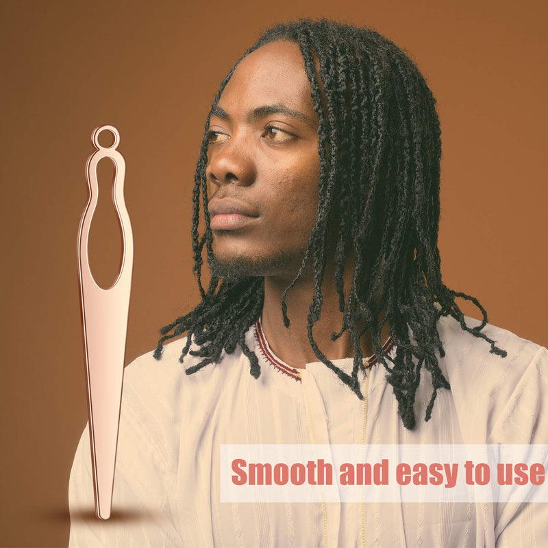 5 Pieces Dreadlocks Tool Sisterlocks Craft Dreadlocks Hair Extensions Locs Tightening Accessories Easyloc Hair Tool Crochet with 1 Metal Gift Box for Different Locs (Rose Gold, Silver) WILLBOND Store