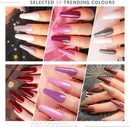 Lavender Violets Gel-Nail-Polish Kit 18-Color Soak off UV LED Nail Gel with No Wipe Base and Top Coat Safe to Use F984 Lavender Violets