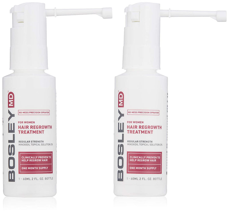 BosleyMD Women's 2% Minoxidil Treatement for Hair Loss and Hair Regrowth, Extra Strength Topical Solution, 2 fl oz (2 Pack) martinandmark.com