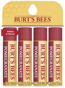 Burt's Bees 100% Natural Moisturizing Lip Balm, Pomegranate with Beeswax and Fruit Extracts - 4 Tubes Burt's Bees