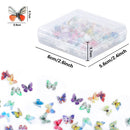 120 Pcs 3D Acrylic Butterfly Charms for Nails 24 Colors Butterfly Nail Glitter Sets Butterfly Nail Charms for Nail Art Decoration DIY Resin Mold Crafts Design JANYUN