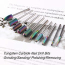 Makartt Nail Drill Bits Set, 10Pcs Tungsten Carbide Nail Drill Bits Remove Acrylic Poly Nail Gel Nail Polish B-36, 3/32 inch for Acrylic Gel Nails Cuticle Manicure Pedicure Makartt