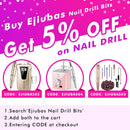 Ejiubas Nail Drill Bits 10Pcs 3/32"(2.35mm) Diamond Drill Bit Set for Nails Professional Cuticle Drill Bit Efile Nail Bit for Acrylic Gel Nails, Manicure Pedicure Shapen Remove Tools, Home Salon Use Ejiubas