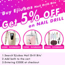 Ejiubas Nail Drill Bits 10Pcs 3/32"(2.35mm) Diamond Drill Bit Set for Nails Professional Cuticle Drill Bit Efile Nail Bit for Acrylic Gel Nails, Manicure Pedicure Shapen Remove Tools, Home Salon Use Ejiubas