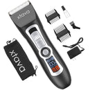 xtava Pro Cordless Hair Clippers and Beard Trimmer - 4.5 Hour Long Life Battery, LCD Display, Titanium and Ceramic Blades - Includes Length Guide Combs, Storage Bag, and Charging Adapter xtava