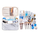 Travel Makeup Bag Large Cosmetic Bag Make up Case Organizer for Women and Girls (Large, Marble) Narwey