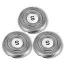 SweetLF 3 Pcs Replacement Shaver Head Blade Cutters IPX7 Waterproof Electric Razor Wet & Dry 3D Men’s Rotary Shaver SW-BC09 SweetLF