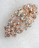 Faship Gorgeous Clear Crystal Floral Hair Barrette Clip Faship