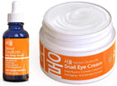 Korean Skin Care Set Contains Potent Vitamin C Serum PLUS Korean Snail Eye Cream with Centella Asiatica - This Extremely Effective Skincare Set Provides You With Glowing Skin & Youthful Eyes SeoulCeuticals