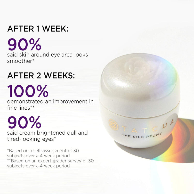 Tatcha The Silk Peony Melting Eye Cream: Hydration with Line-Smoothing Liquid Silk for Youthful Radiant Eyes, 15 ml | 0.5 oz TATCHA