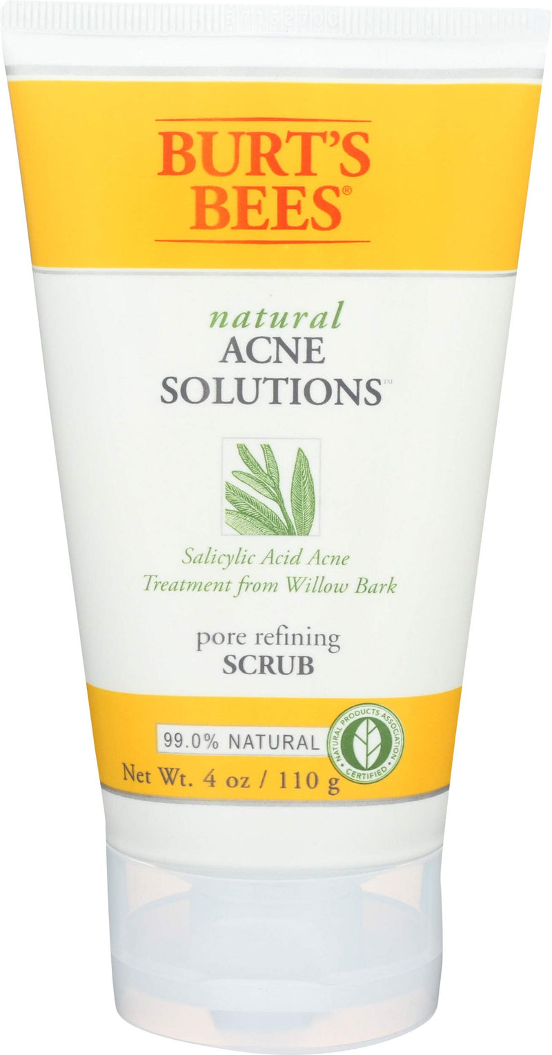 Burt's Bees Burt's Bees Natural Acne Solutions Pore Refining Cleansing Scrub, Exfoliating Face Wash for Oily Skin, 4 Oz (package May Vary), 4 ounces Burt's Bees