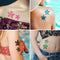 WIRESTER Temporary Tattoo Stickers for Girls Boys Kids Adults, Fake Tattoos on Face Hand Neck Wrist Party Favor Body Art, Tattoo Sheet 6 x 7.87 inch - Turtle Designs (Blue, Pink, Purple, Green, Black) WIRESTER