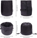Barrel Makeup Bag Travel Drawstring Cosmetic Bag Toiletry Organizer Waterproof for Women and Girls (Small, Black) Narwey Store