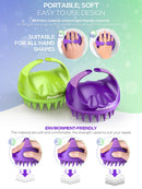 Scalp Massager, Scalp Scrubber, Hicober Scalp Massager Shampoo Brush Head Massager Scalp Stress Relax Scalp Exfoliator Hair Brush Head Scrubber 2 Packs Scalp Brush for Shower Hicober