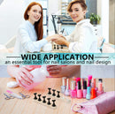 2 Set Acrylic Nail Practice Stand Magnetic Nail Tip Art Display Stand Holder Manicure Tool with Reusable Adhesive Putty Clay for Home Salon Makeup Lenlorry