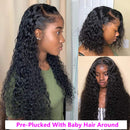 Curly Human Hair Wig 13x6 lace front wigs human hair Pre Plucked 10A Brazilian Virgin hair Water Wave Wig Glueless Lace Front Wigs For Black Women (22"-Small Cap, 13x6 Lace Wig-150%) Wonder Girl