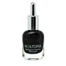 Nailtopia - Plant-Based Chip Free Nail Lacquer - Non Toxic, Bio-Sourced, Long-Lasting, Strengthening Polish - Respect (Black) - 0.41oz Nailtopia