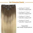 Doores Human Hair Extensions Clip in Ombre Ash Brown to Platinum Blonde 120g 7pcs 22 Inch Clip in Hair Extensions Straight Natural Hair Extensions Clip in Real Extensions DOORES Store