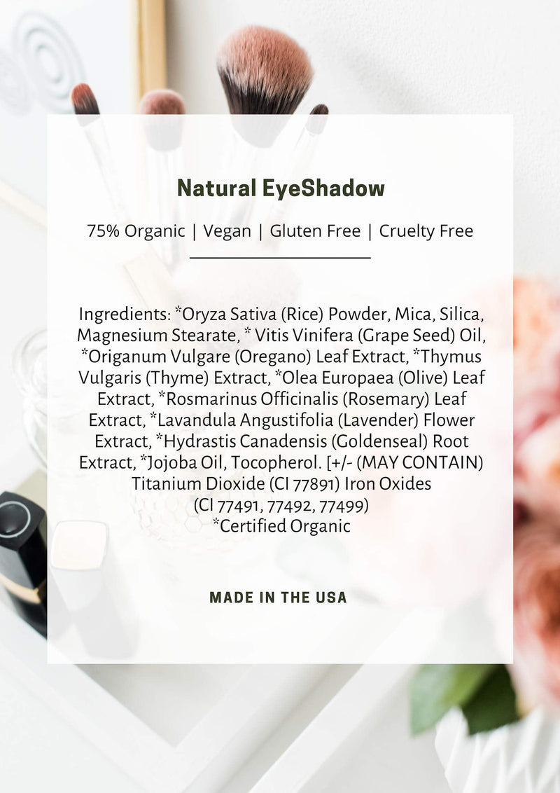 Mom's Secret 100% Natural Eye Shadow, Organic, Vegan, Gluten Free, Cruelty Free, Made in the USA, 2.5 g. (Smoke & Diamonds MS) Mom's Secret