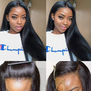 ISEE Hair Lace Front Wigs Human Hair Brazilian Straight Human Hair Wigs for Black Women 150% Density Pre Plucked with Baby Hair Bleached Knots Natural Color (13x4 Lace Front, 26inch) ISEE Store